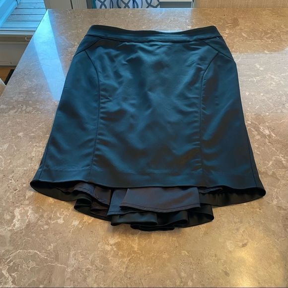 Marciano black Asymmetrical Satin pencil skirt size 4 - Picture 5 of 8